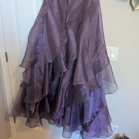 ELEGANT Strapless Sequin 2 PC Dress | 12 | Mini & Overskirt | EUC | PROM READY - Picture 8 of 12